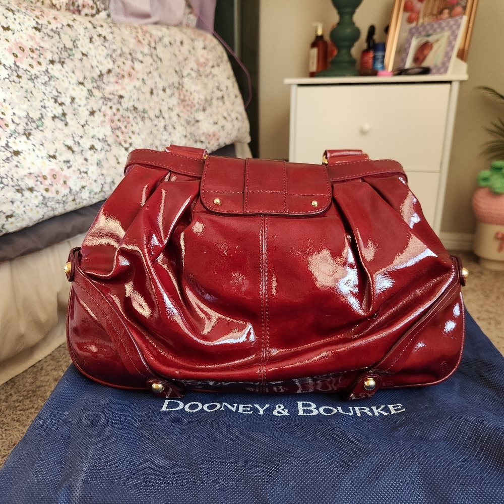 Dooney & Bourke Burgundy Shoulder Bag - Picture 2 of 16